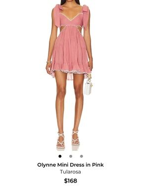 Revolve/ Tularosa Olynne Tiered Mini Dress in Rose Pink
